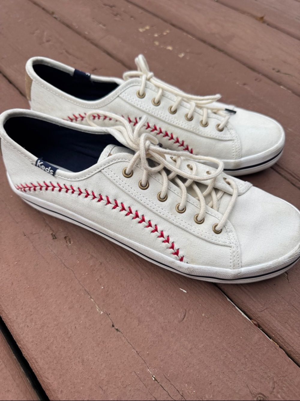 Keds Women’s Kickstart Pennant Canvas Baseball Sneakers Size 8